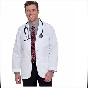 LANDAU Men's White Lab Jacket-3200 Size 32 Unisex  NWT!